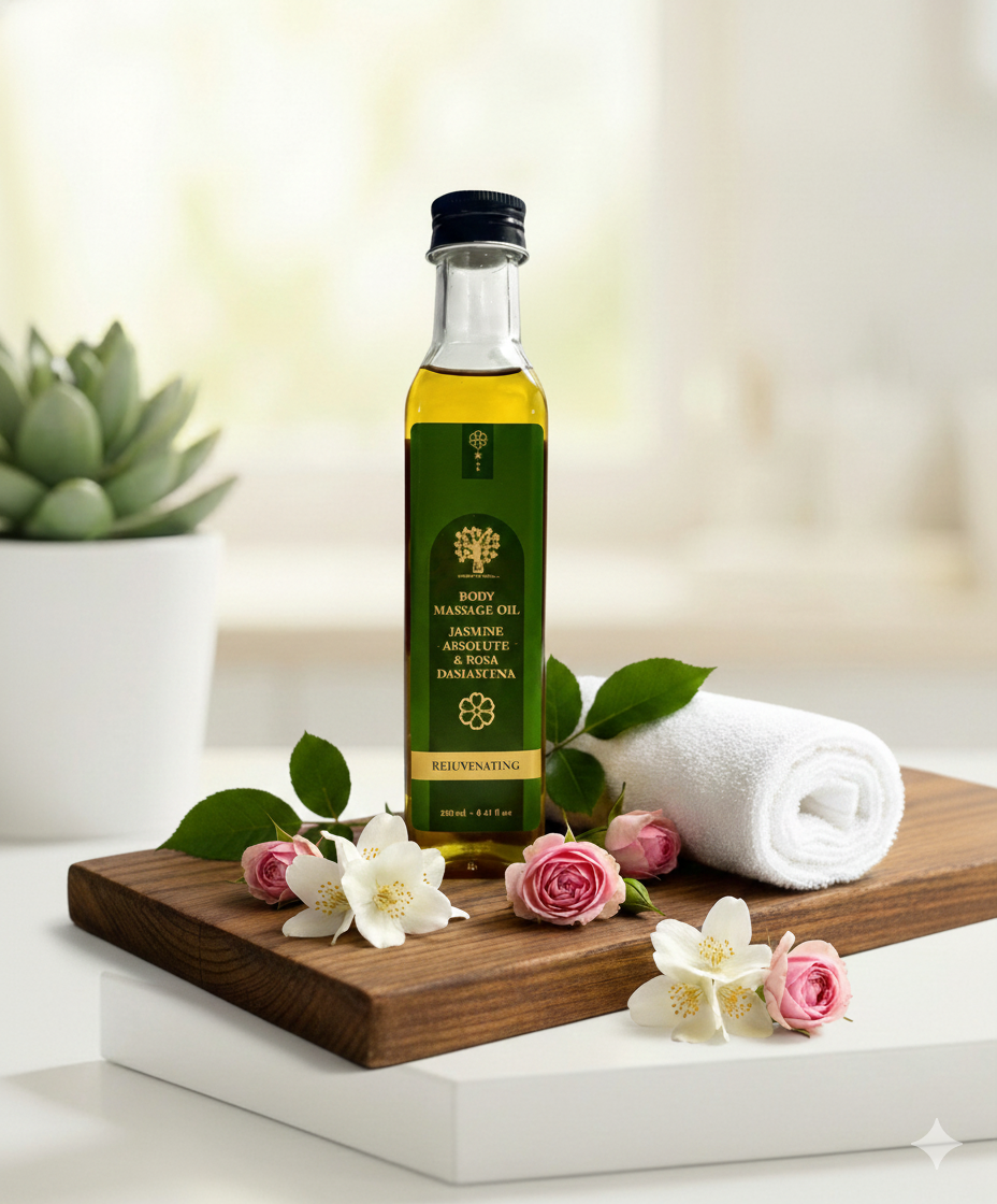 British Rose Body Massage Oil